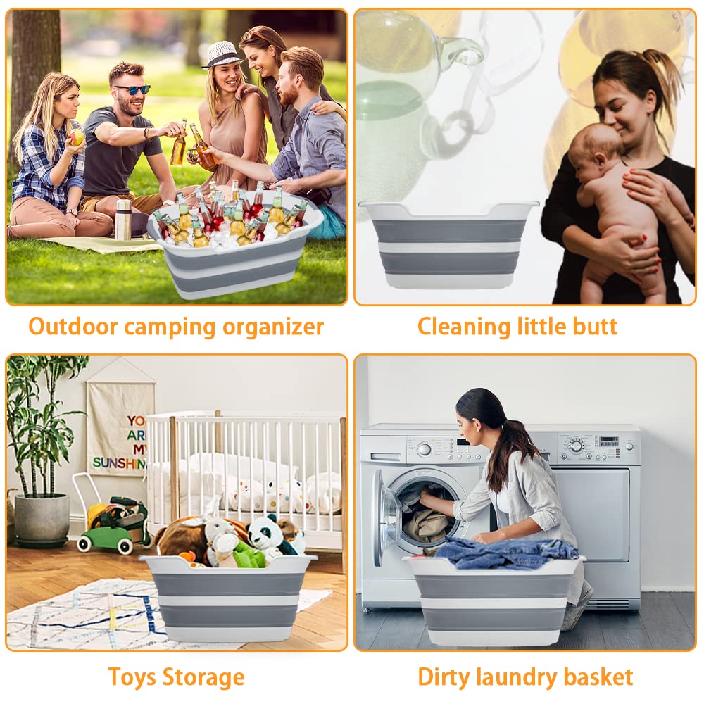 27L Collapsible Pet Bathtub with Drainage Hole V77218