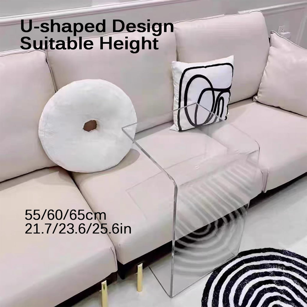 Acrylic U Shaped Side Table 30 x 30 x 55cm W72501