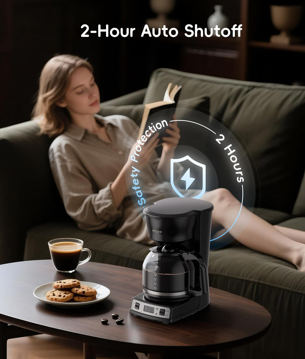 12-Cup Drip Coffee Maker with Electric Coffee Grinder C8024