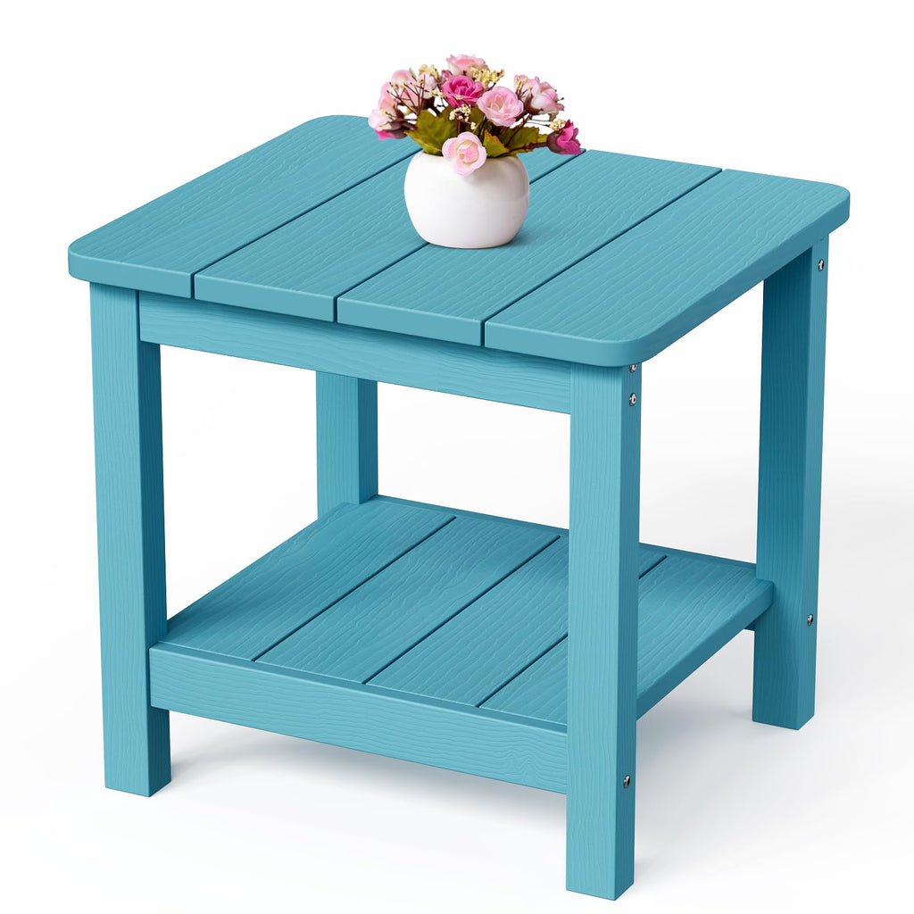 Turquoise Rectangular Outdoor Side Table Q407