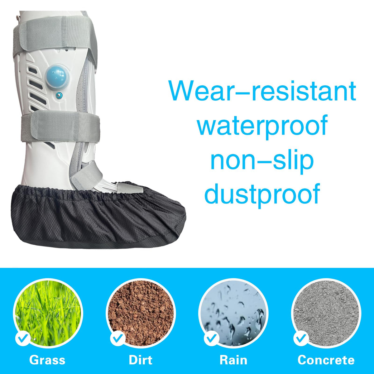 Medium Waterproof Anti-slip Washable Walking Boot Covers C8146