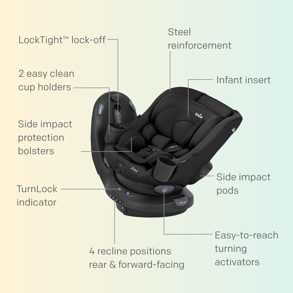 2-in-1 Rotating Convertible Car Seat B194