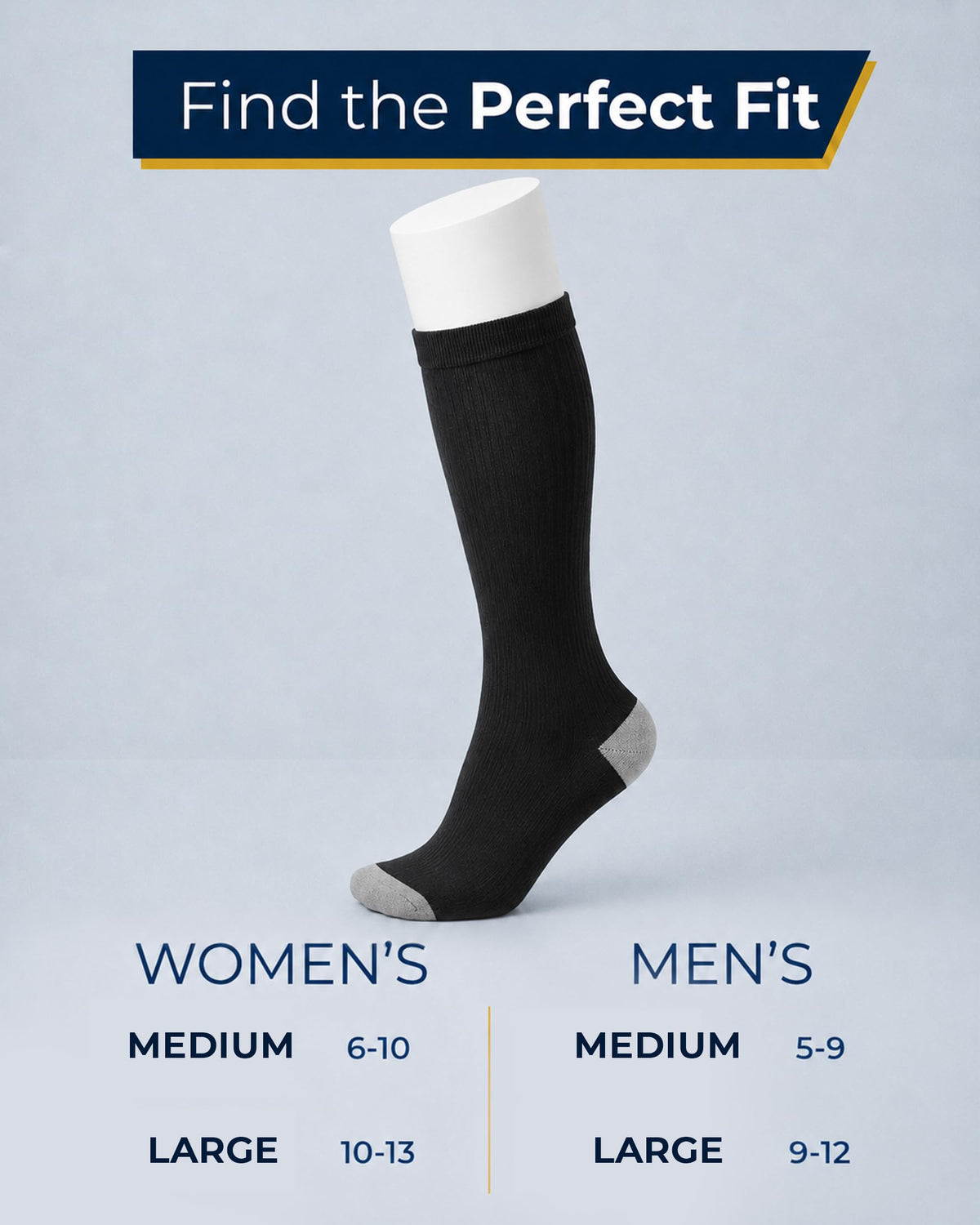 Bamboo Viscose 3 Pairs 8-15 mmhg Knee High Compression Socks Q185