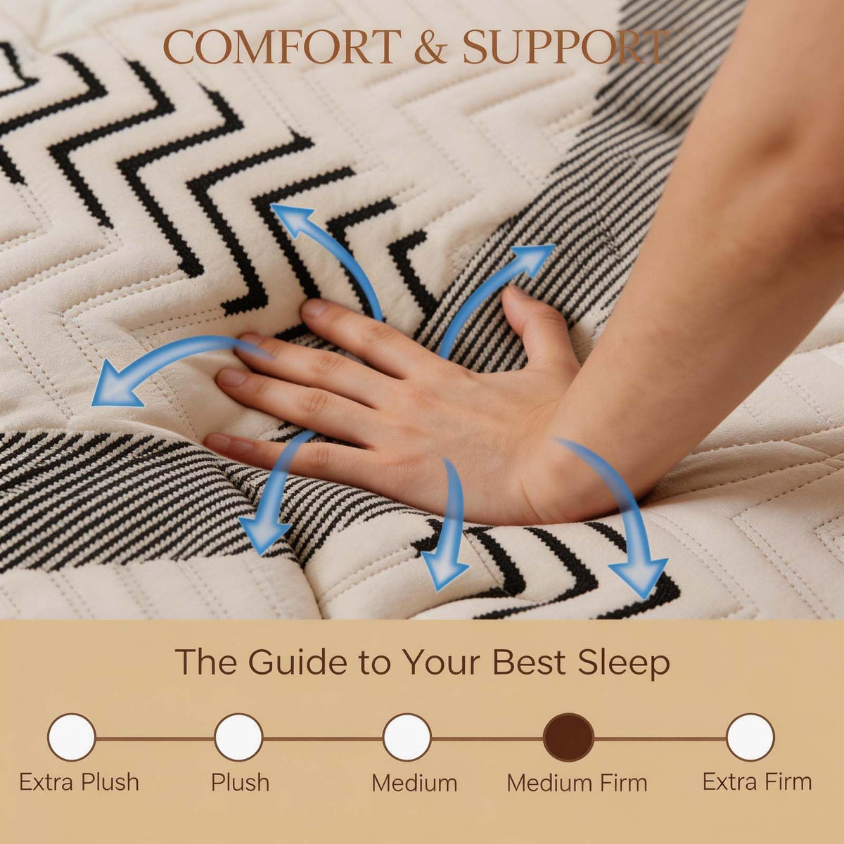 Full Size 12 Inch Hybrid Mattress with Memory Foam and Pocket Springs O3172