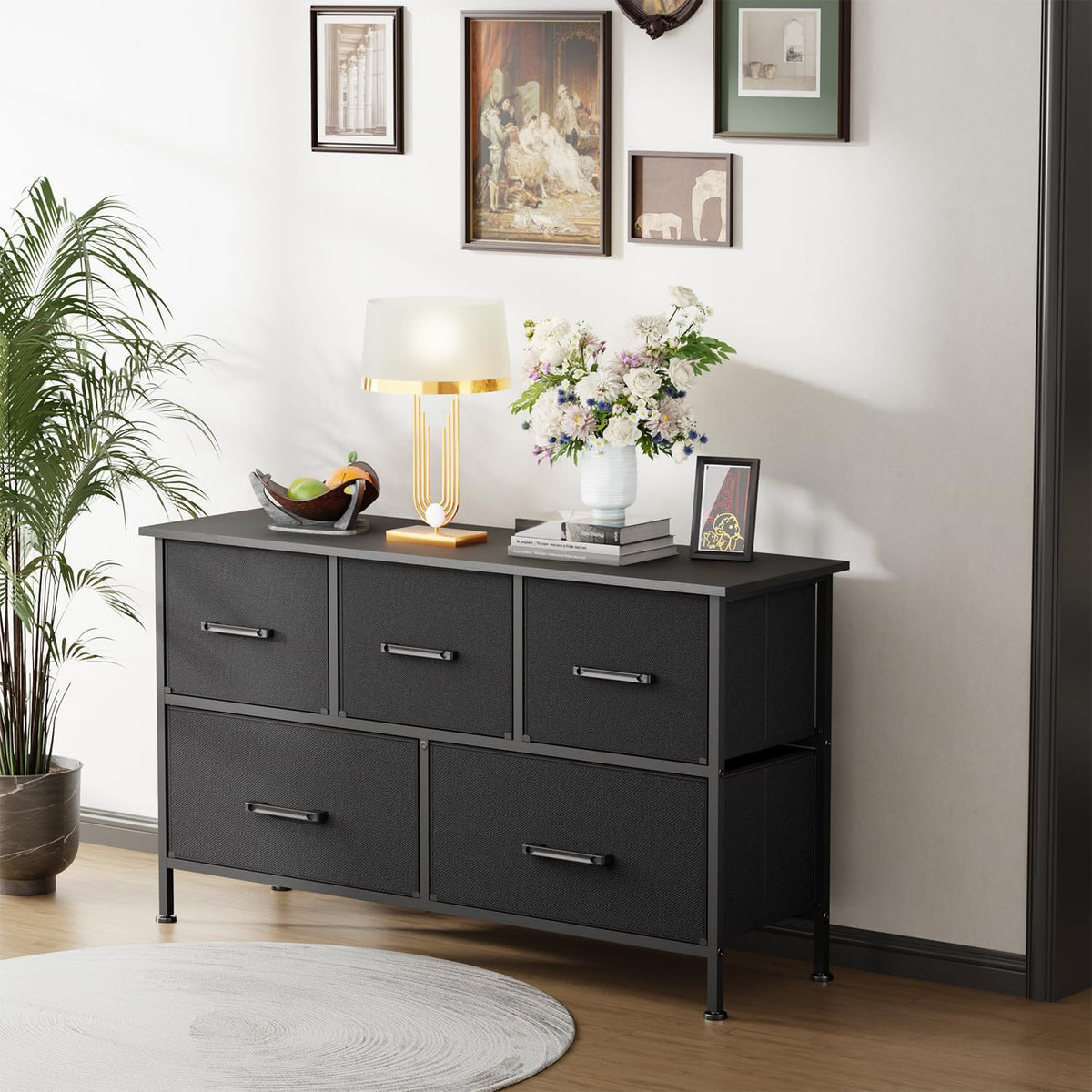 5 Drawer Fabric Dresser U585