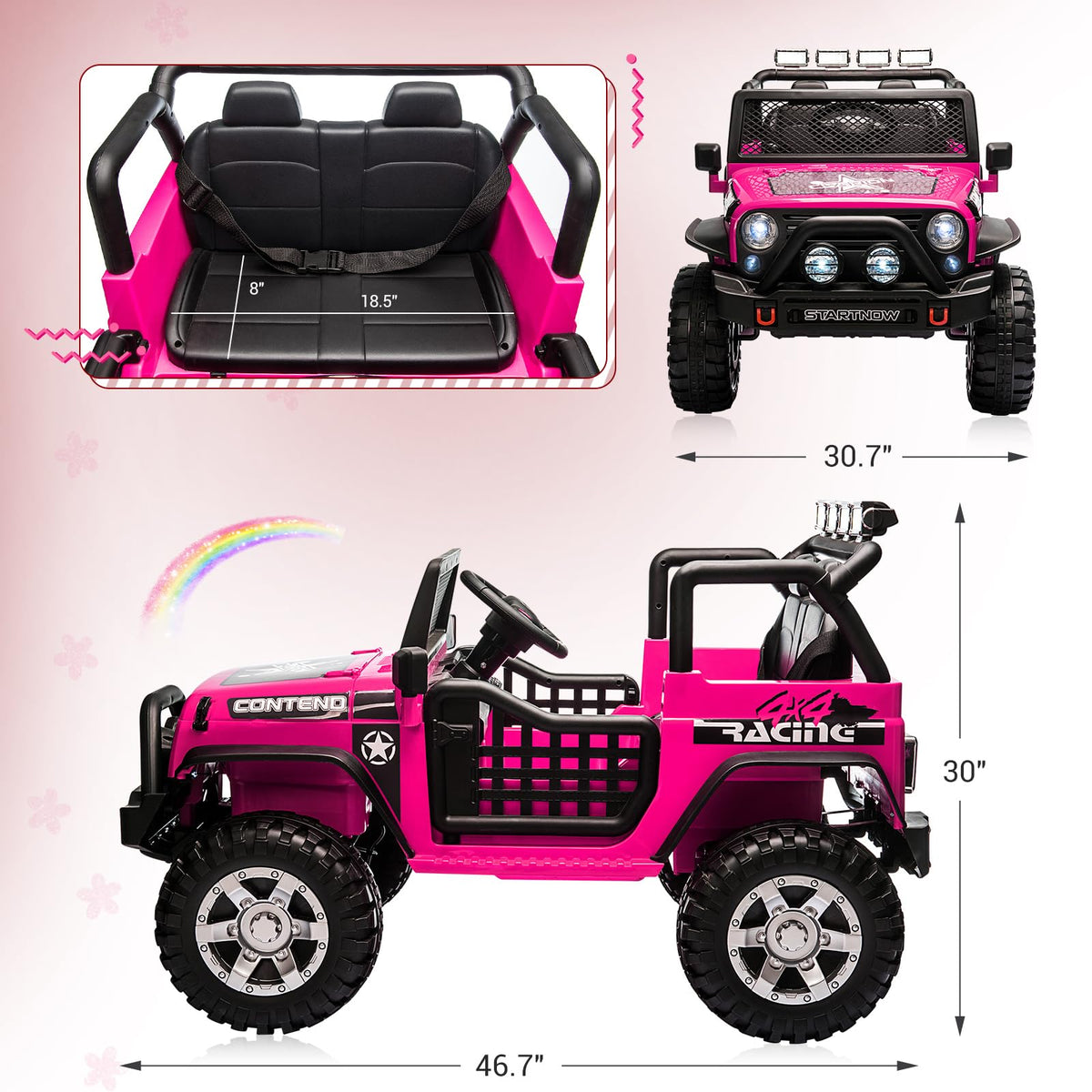 2 Seater Electric Car for Kids with Parent Remote S457