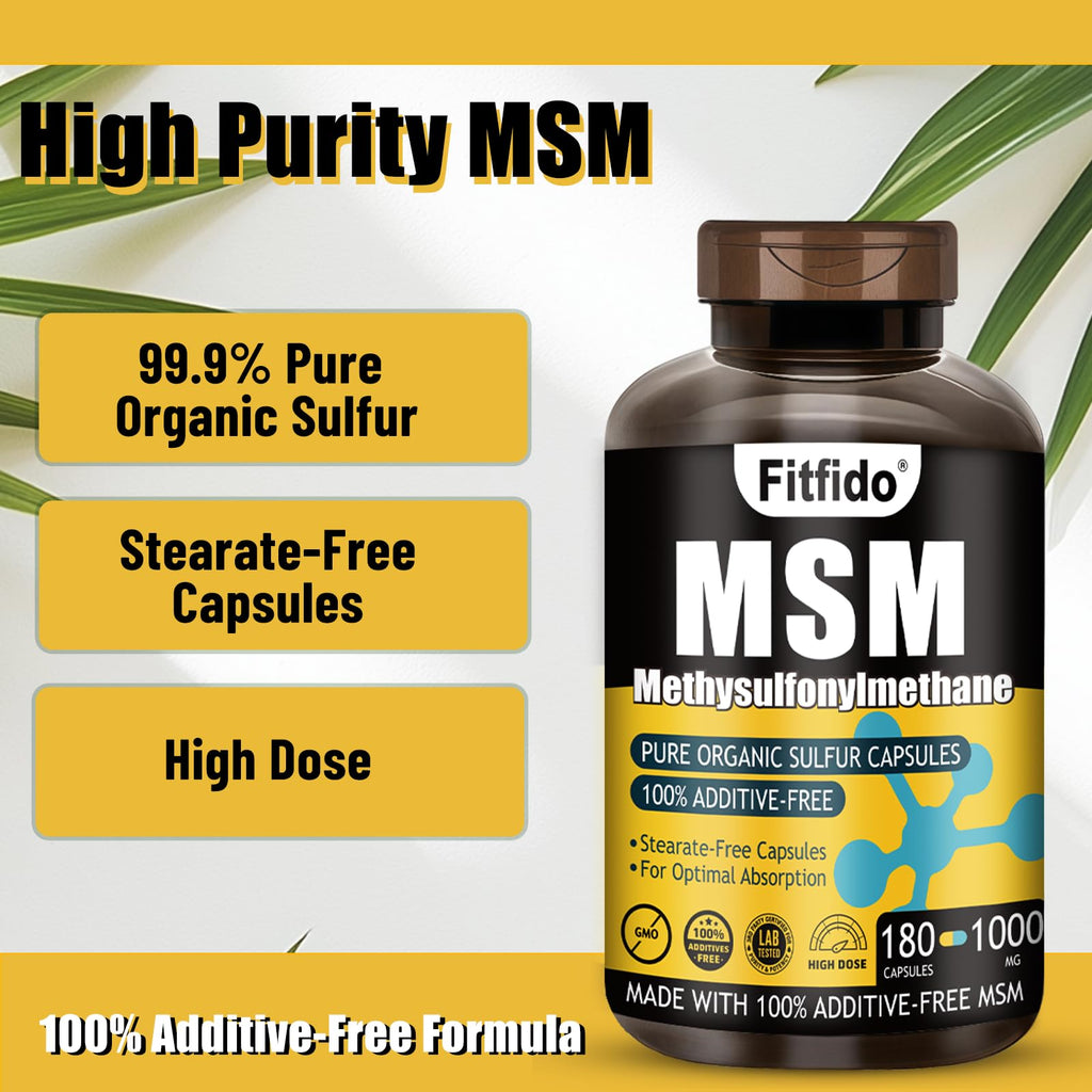 MSM Capsules 1000mg 180 Count T4696