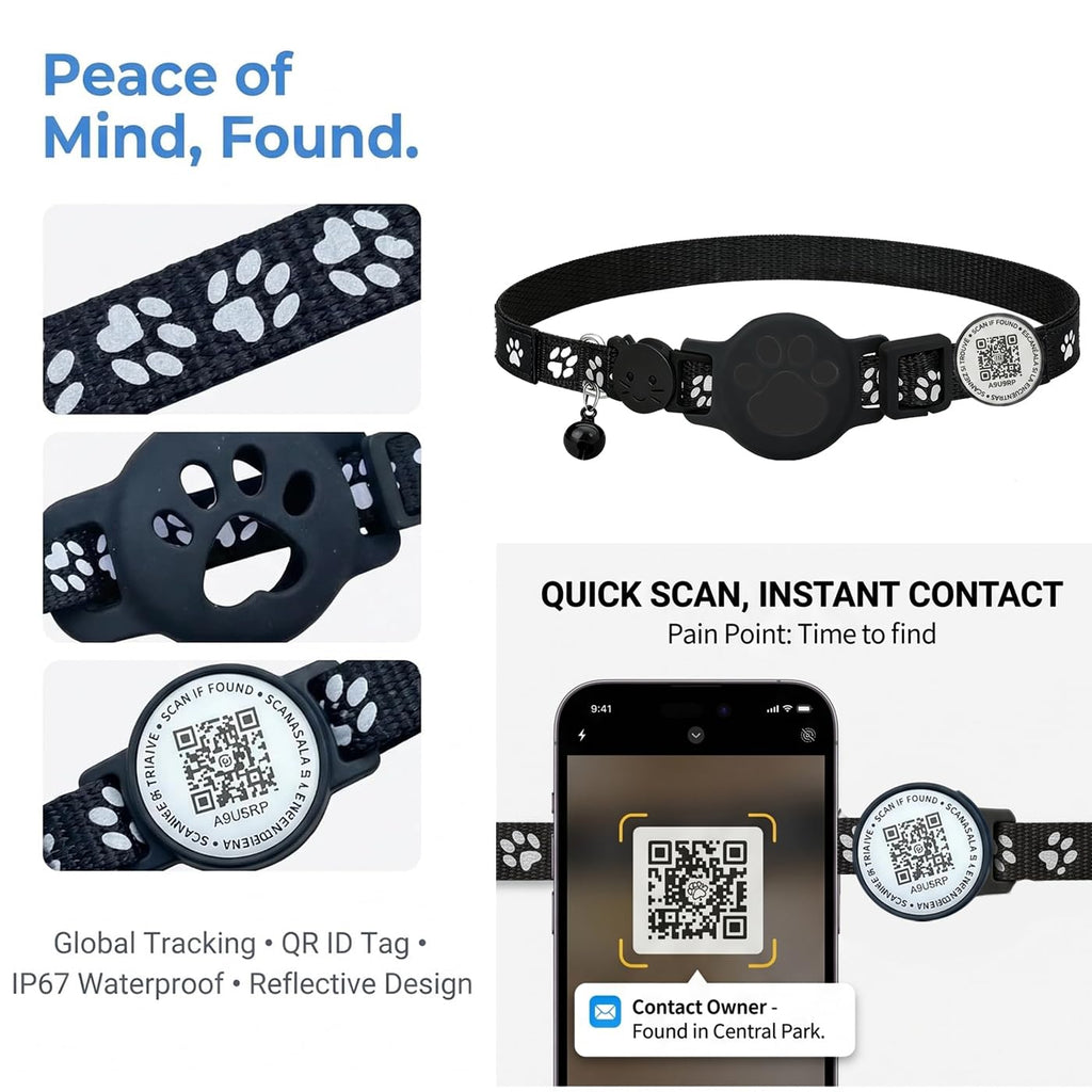 Waterproof QR Code GPS Cat Collar N599