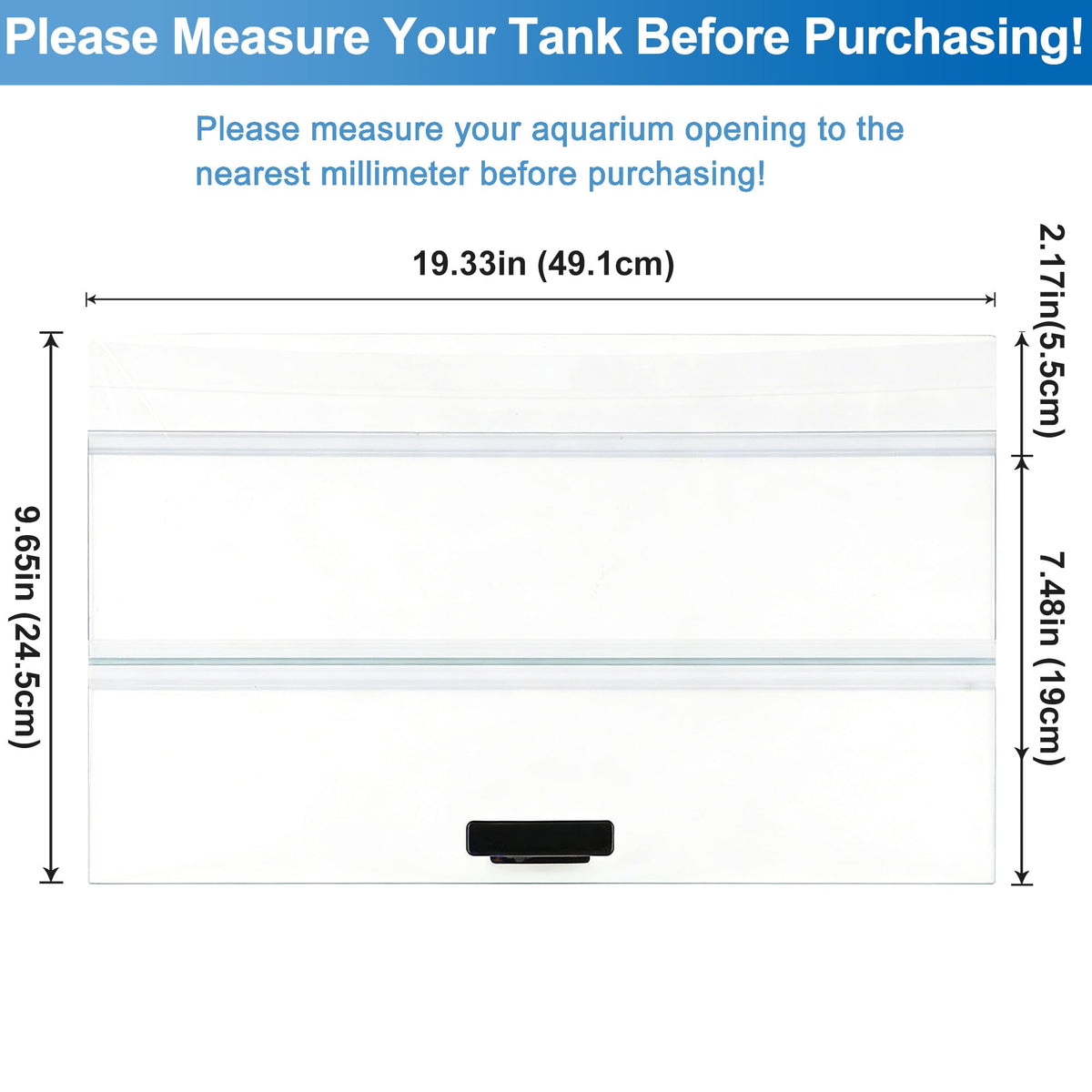 Clear Tempered Glass Aquarium Lid H9687