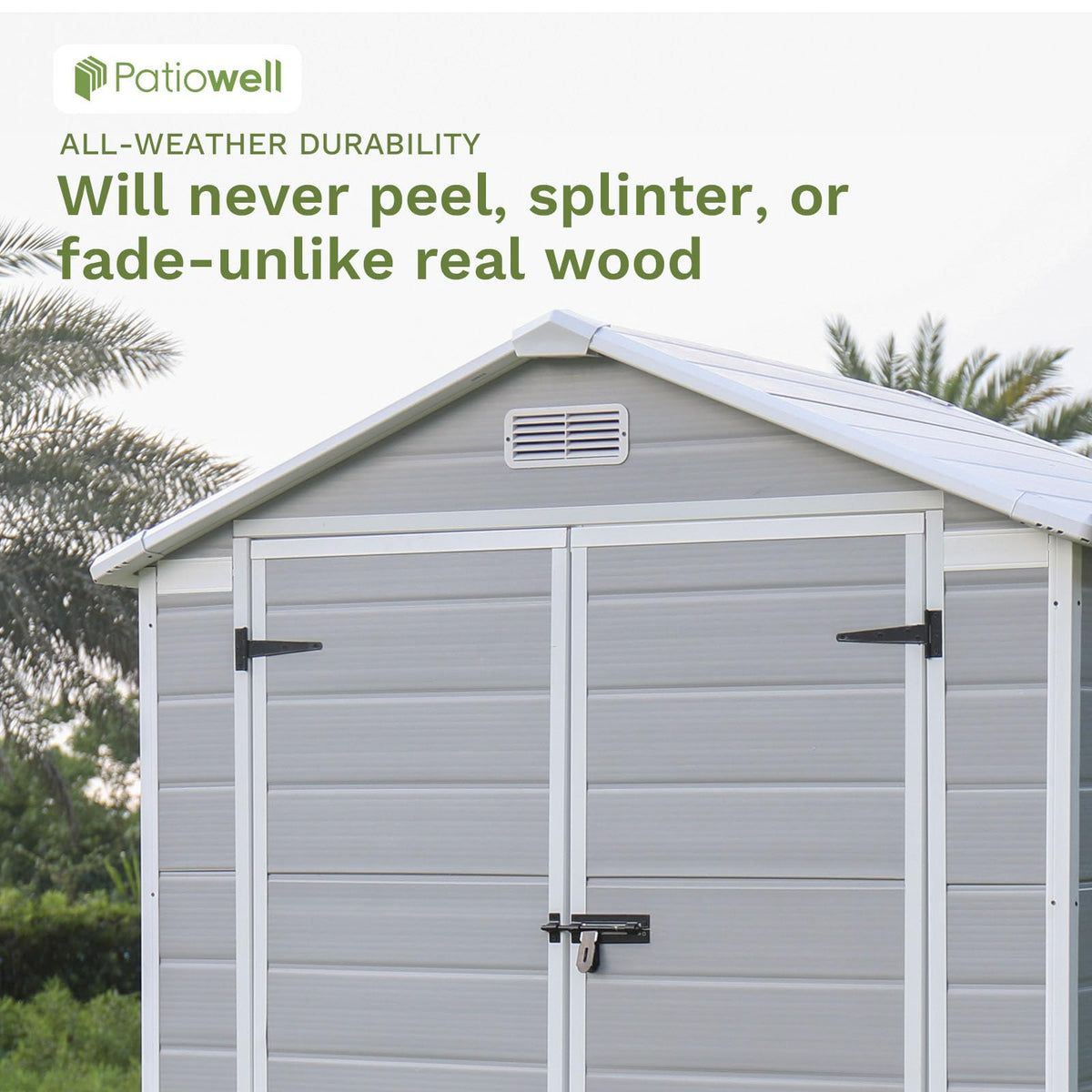 6x4 FT Resin Outdoor Storage Shed with Floor O2492