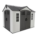10x8 Ft Gray Resin Outdoor Storage Shed with Double Doors A335457