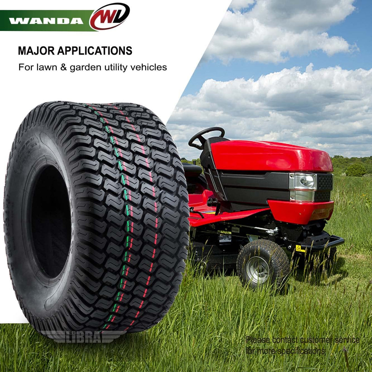 15x6-6 Lawn Mower Tractor Tires Set 2 N4874