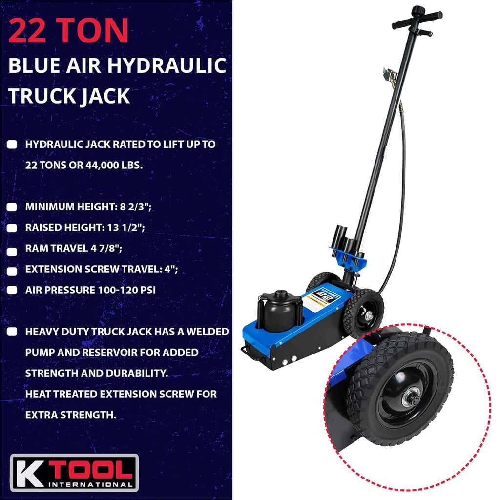 22 Ton Air Hydraulic Truck Jack 44,000 lbs D23634