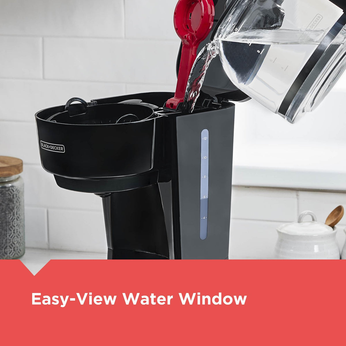 12-Cup Coffee Maker with Removable Filter Basket, Black C6717