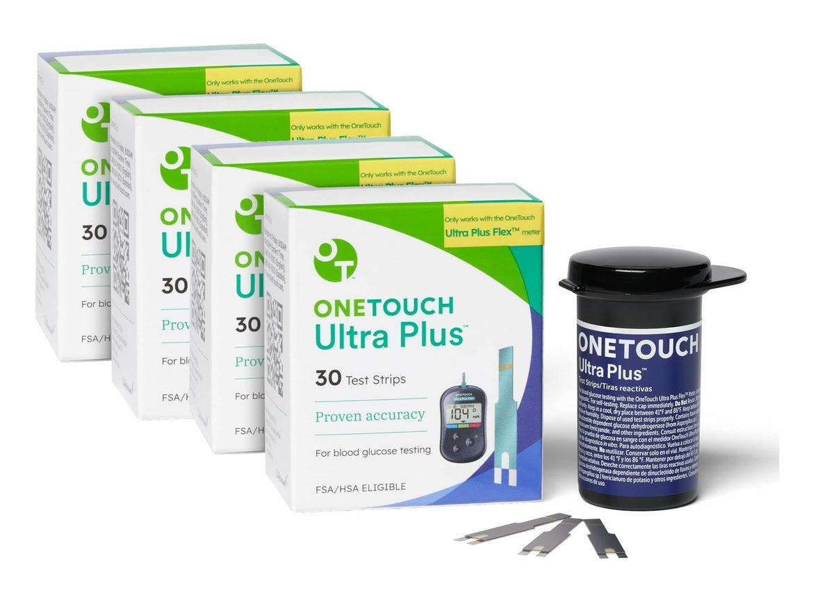 Blood Glucose Test Strips 30 Count 4 Pack F64091