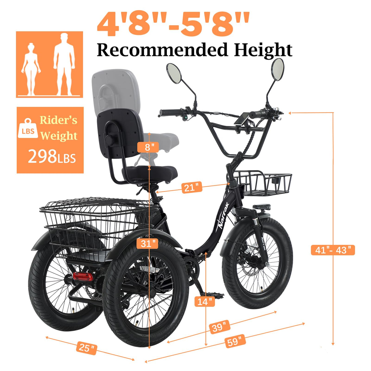 Fat Tire Folding Electric Tricycle R51982
