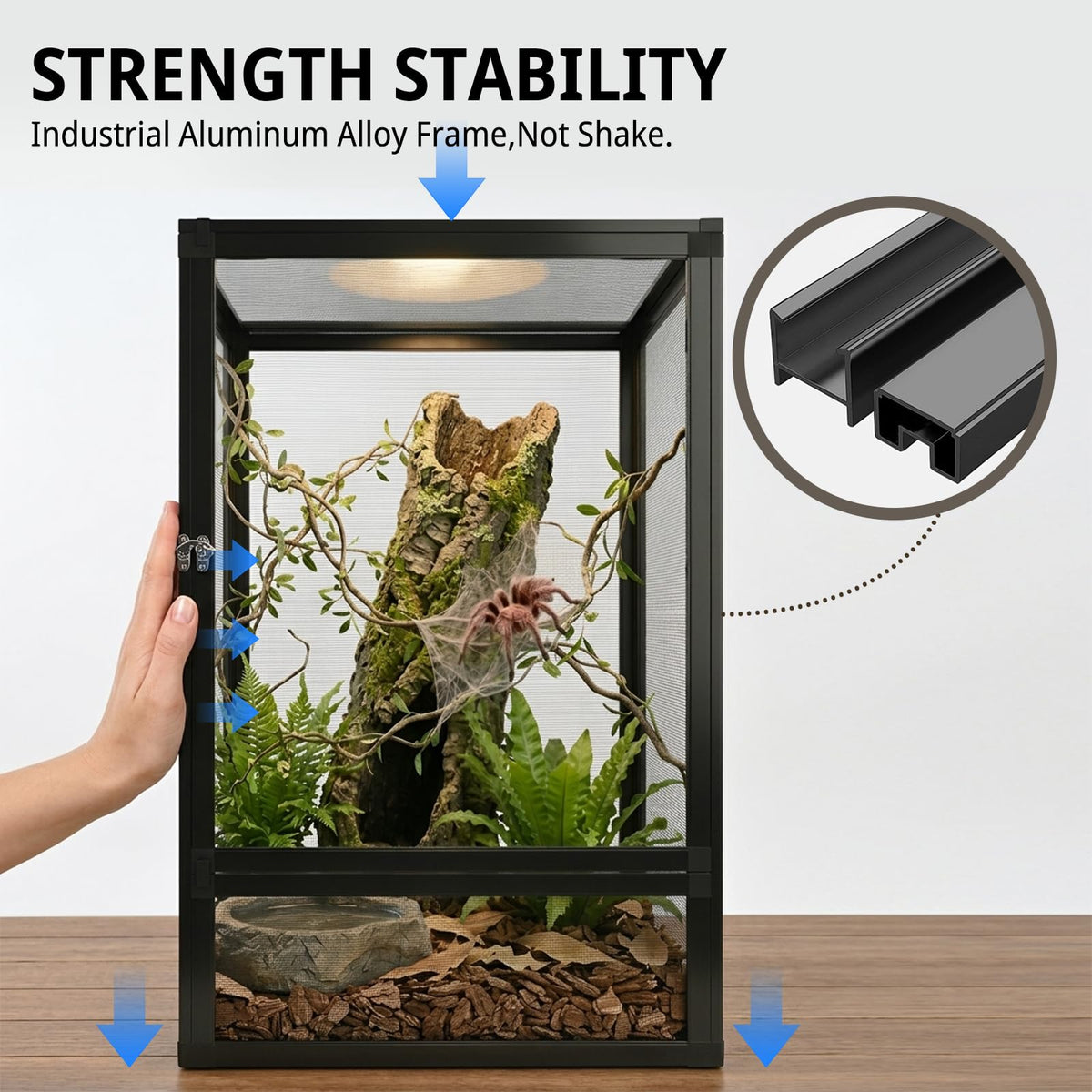 33 Gallon 26"x17"x17" Mesh Screen Reptile Enclosure W610