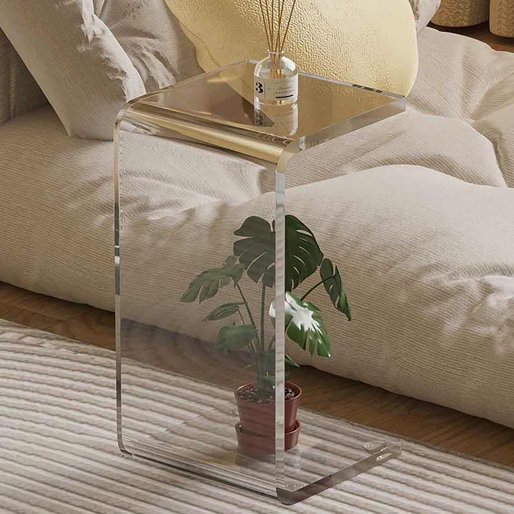 Acrylic U Shaped Side Table 30 x 30 x 55cm W72501