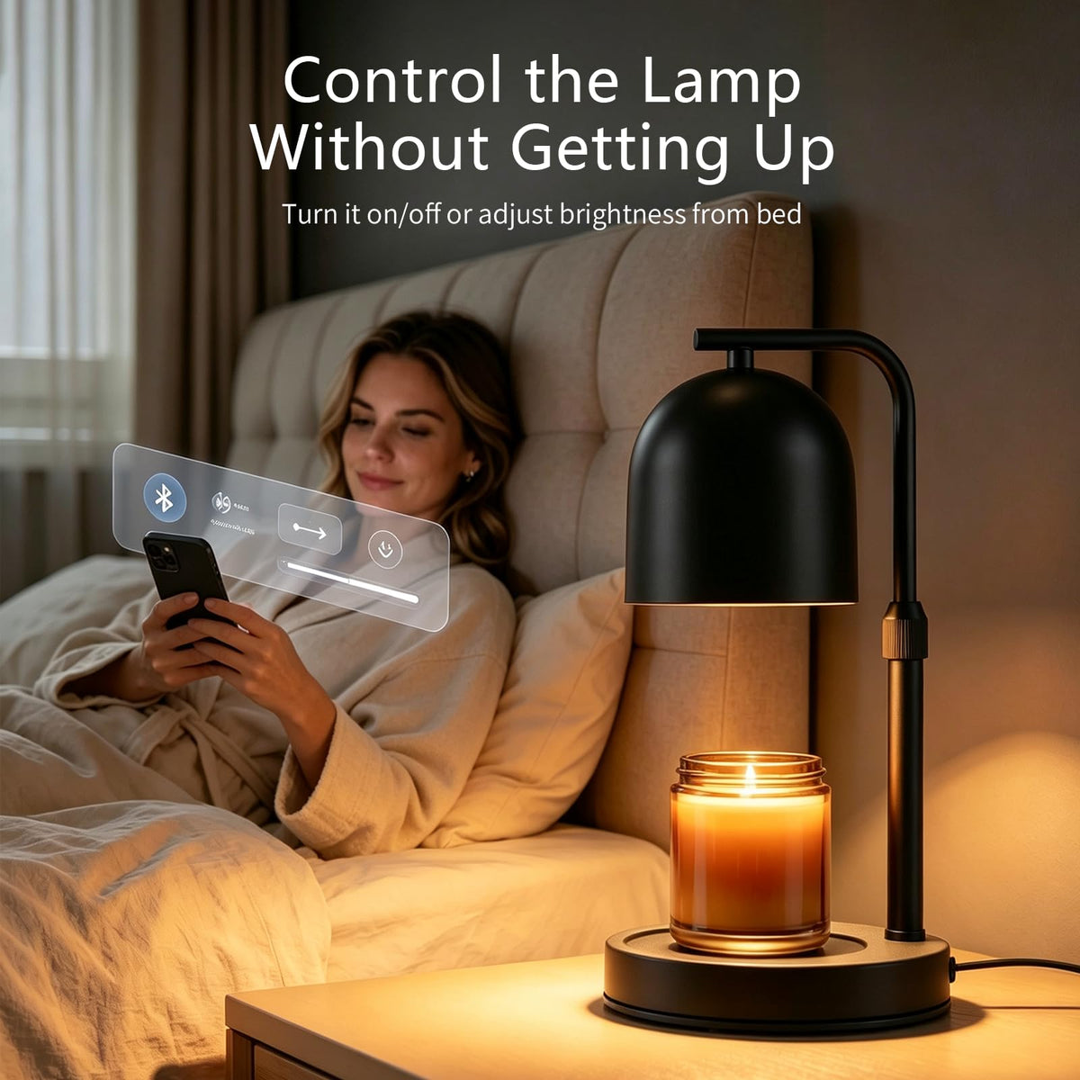 Adjustable Height App Controlled Candle Warmer Lamp with Timer B8228