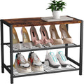 3-Tier Narrow Shoe Rack with Metal Shelves C520506
