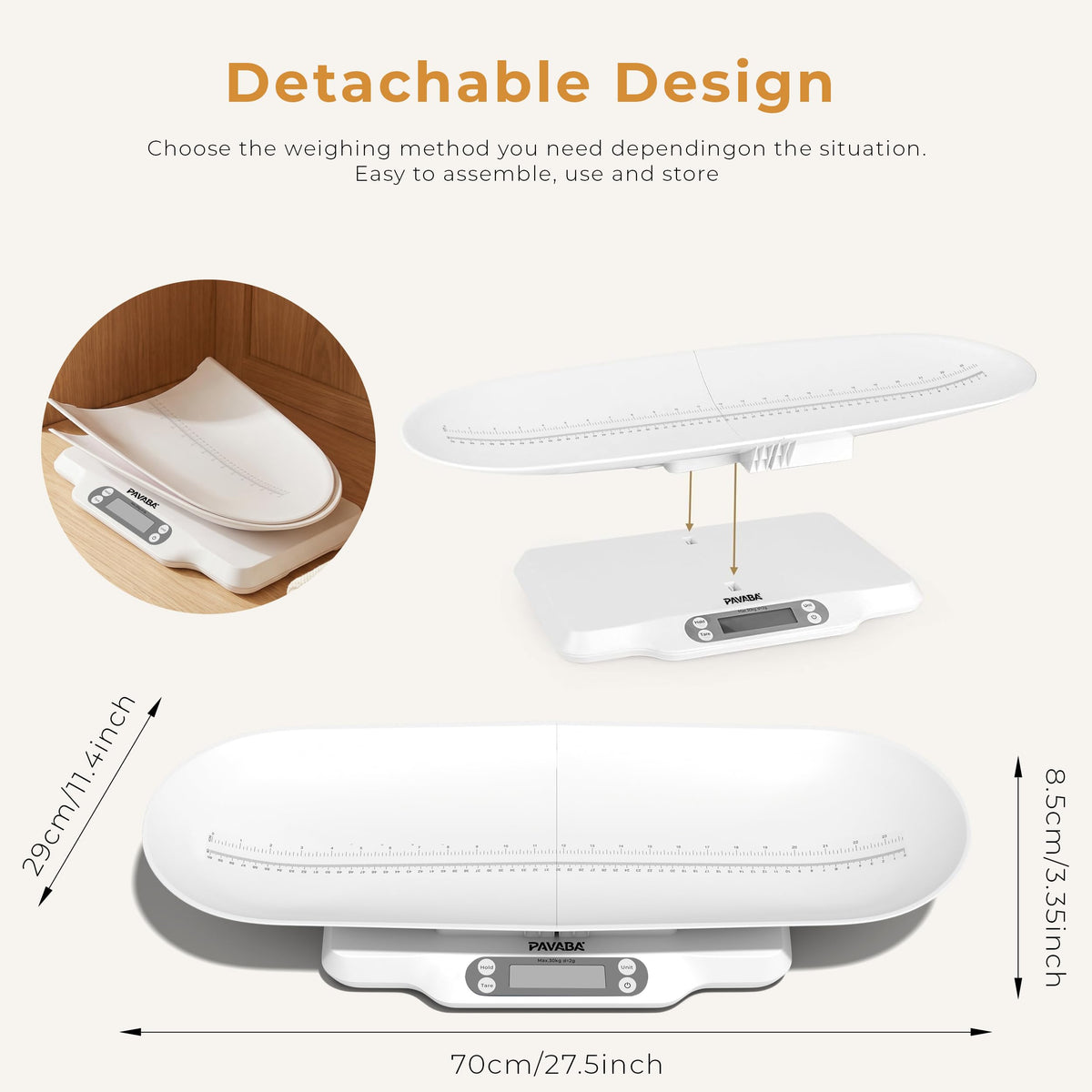 Digital Baby Scale with Removable Tray E77865