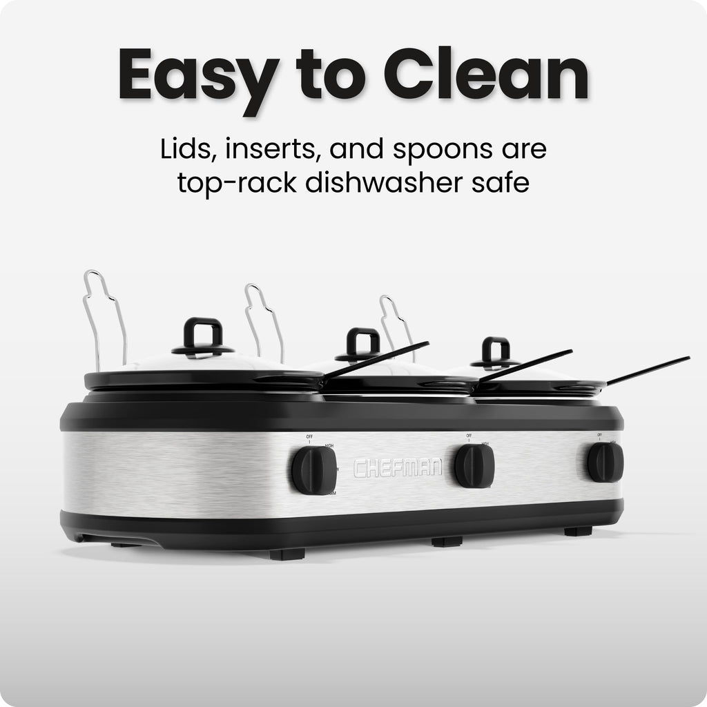 Triple Slow Cooker with 2.5 Qt Ceramic Crocks S83378