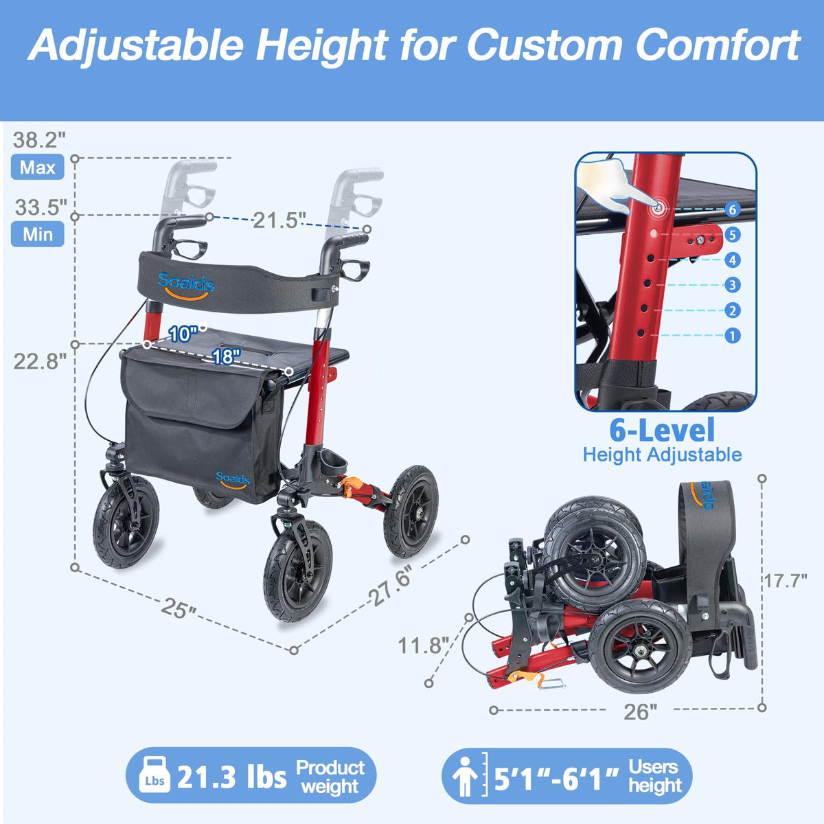 All Terrain Walker with 10" Pneumatic Tires K720410
