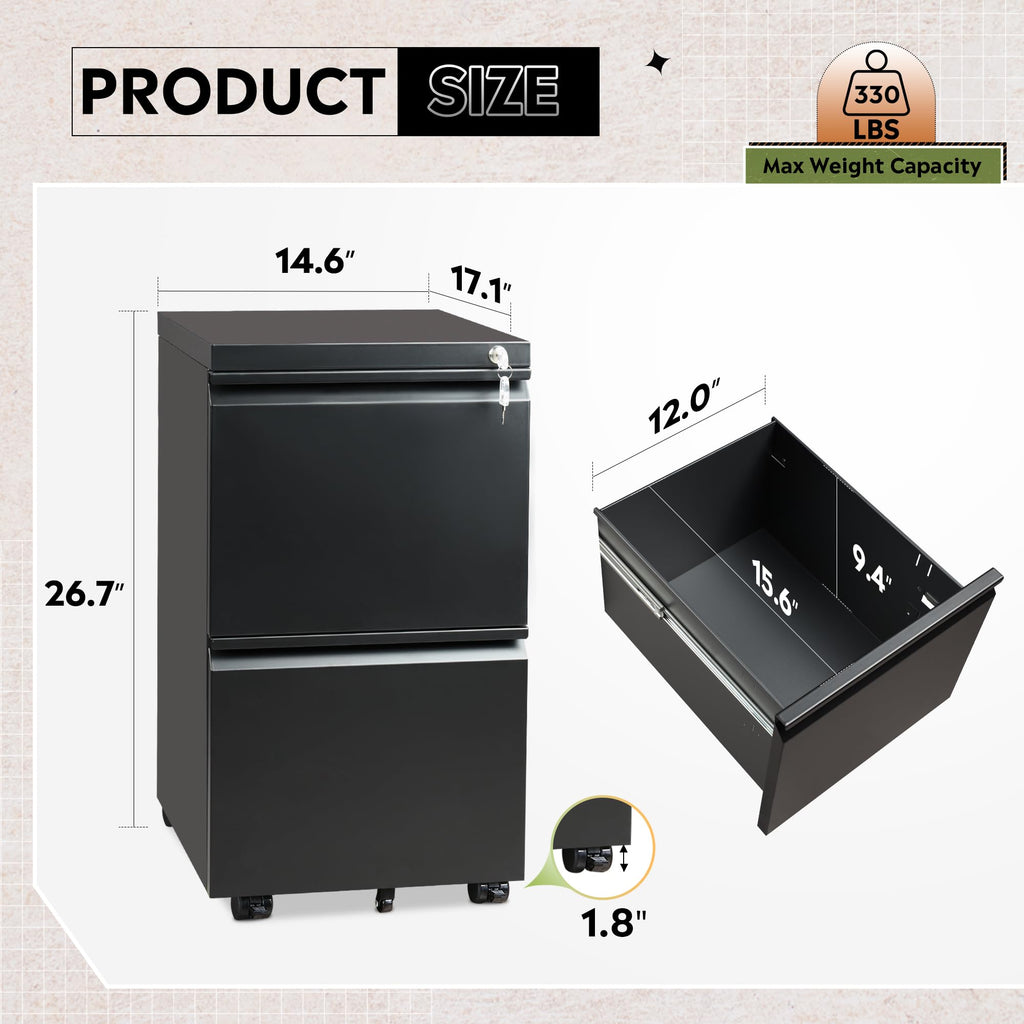 2 Drawer Metal File Cabinet V397893