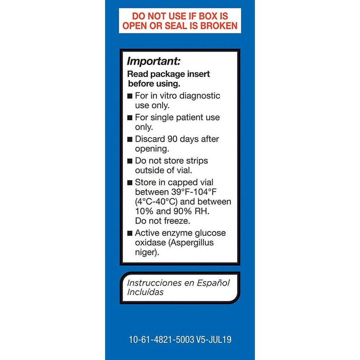 Blood Sugar Test Strips 50ct C136569
