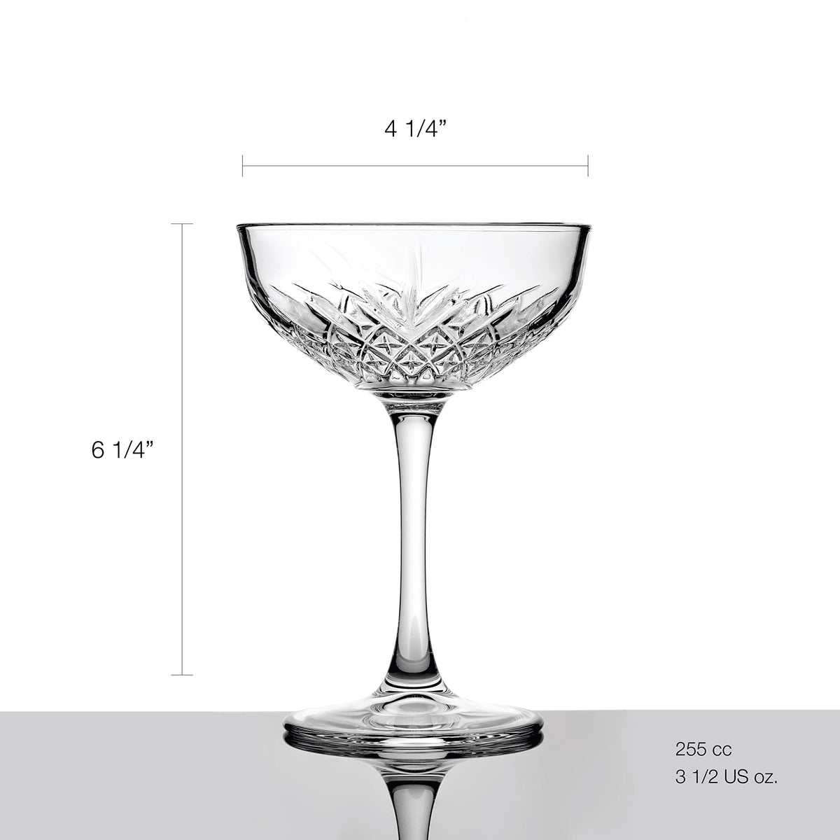 Set Of 4 Coupe Cocktail Glasses 8.6 oz C1029