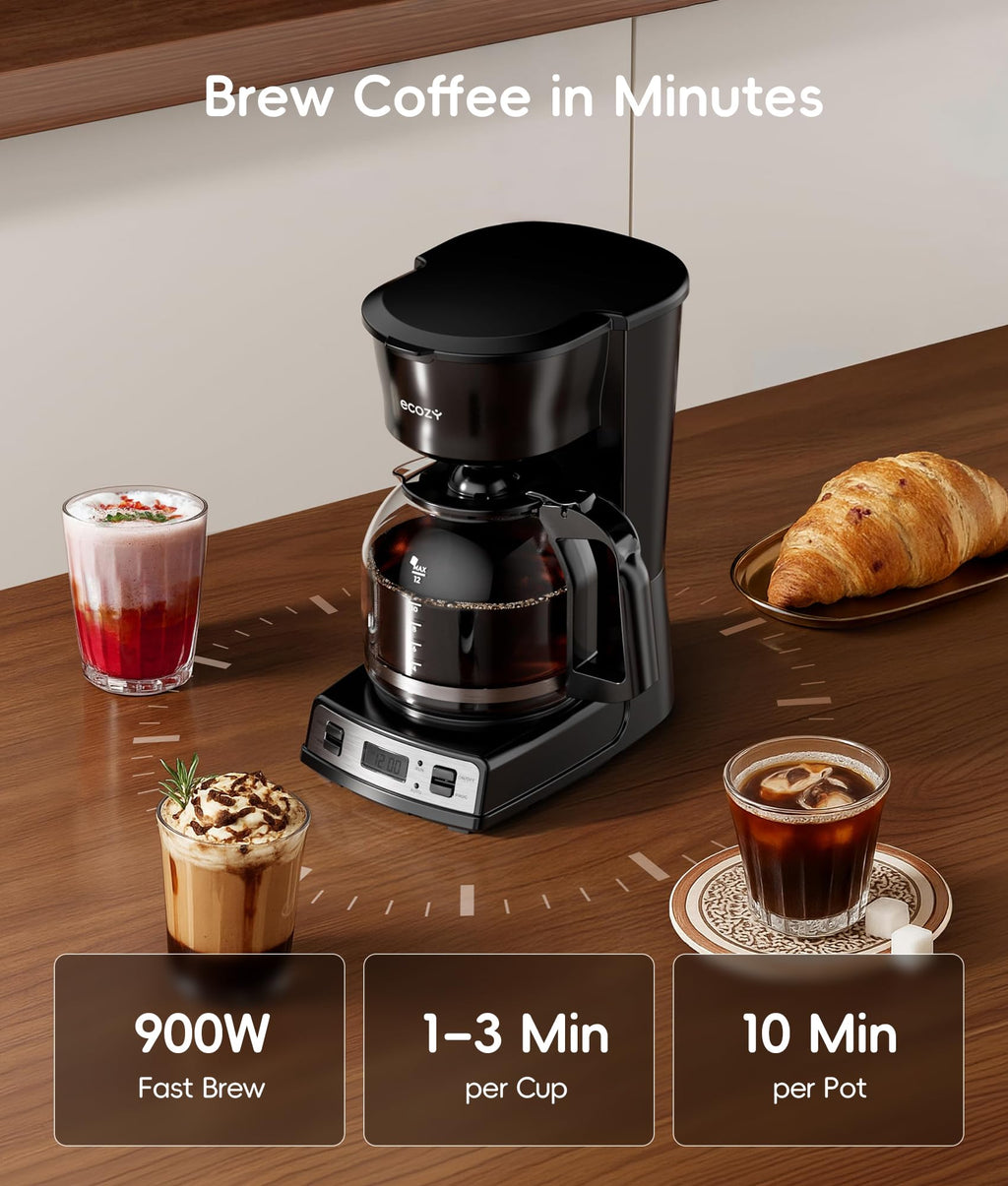 12-Cup Drip Coffee Maker with Electric Coffee Grinder C8024