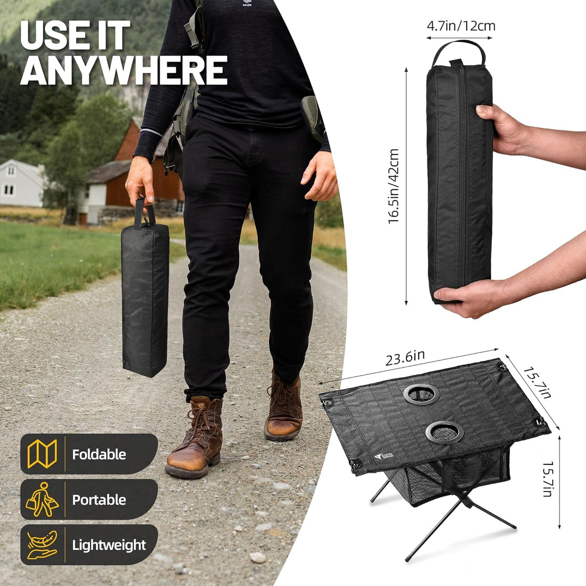 Portable Folding Camping Side Table H831372