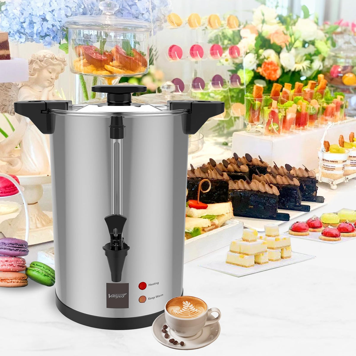 32-Cup Stainless Steel Electric Coffee Urn D4799