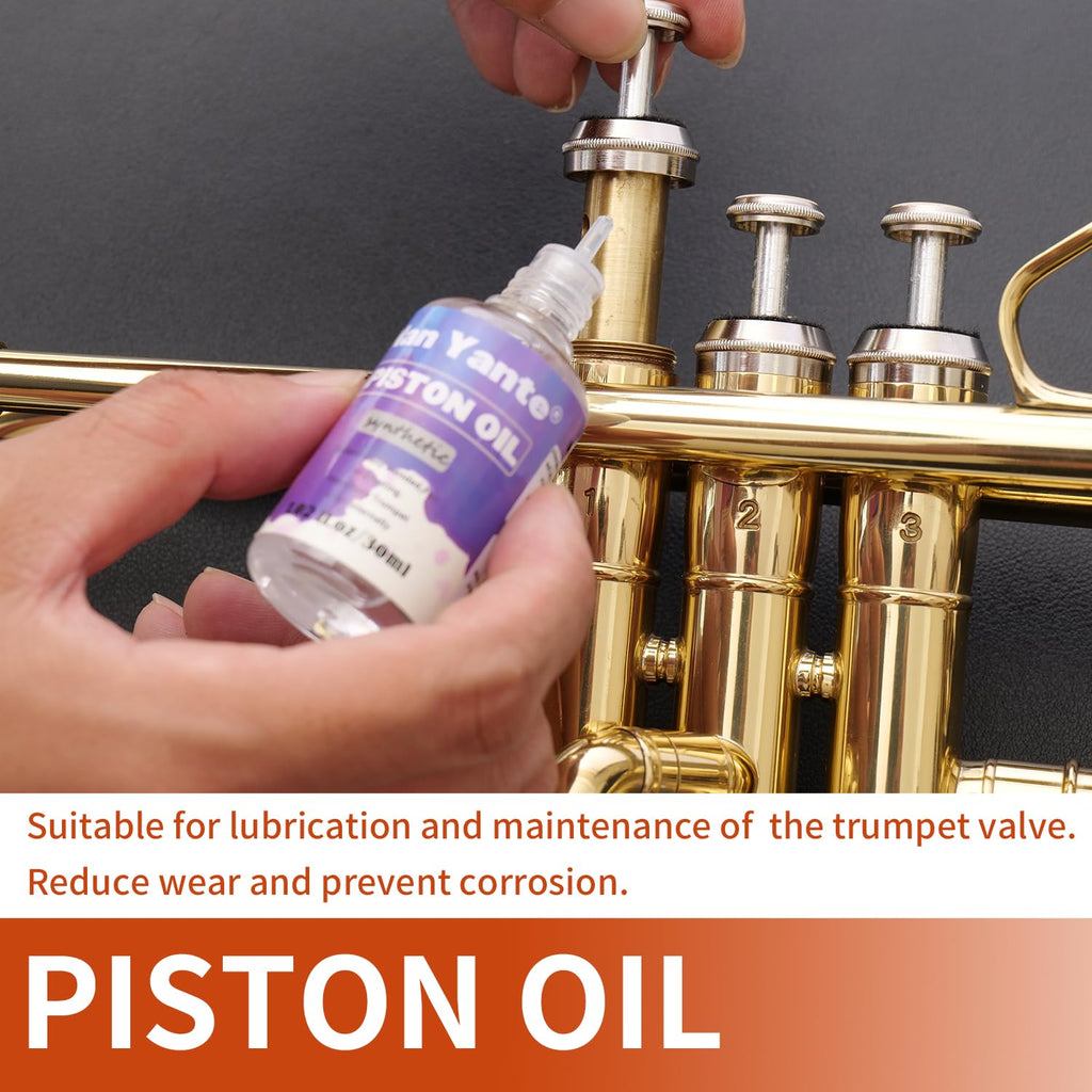 7-in-1 Trumpet Cleaning Kit with Valve Oil, Slide Grease & Snake Brush V274