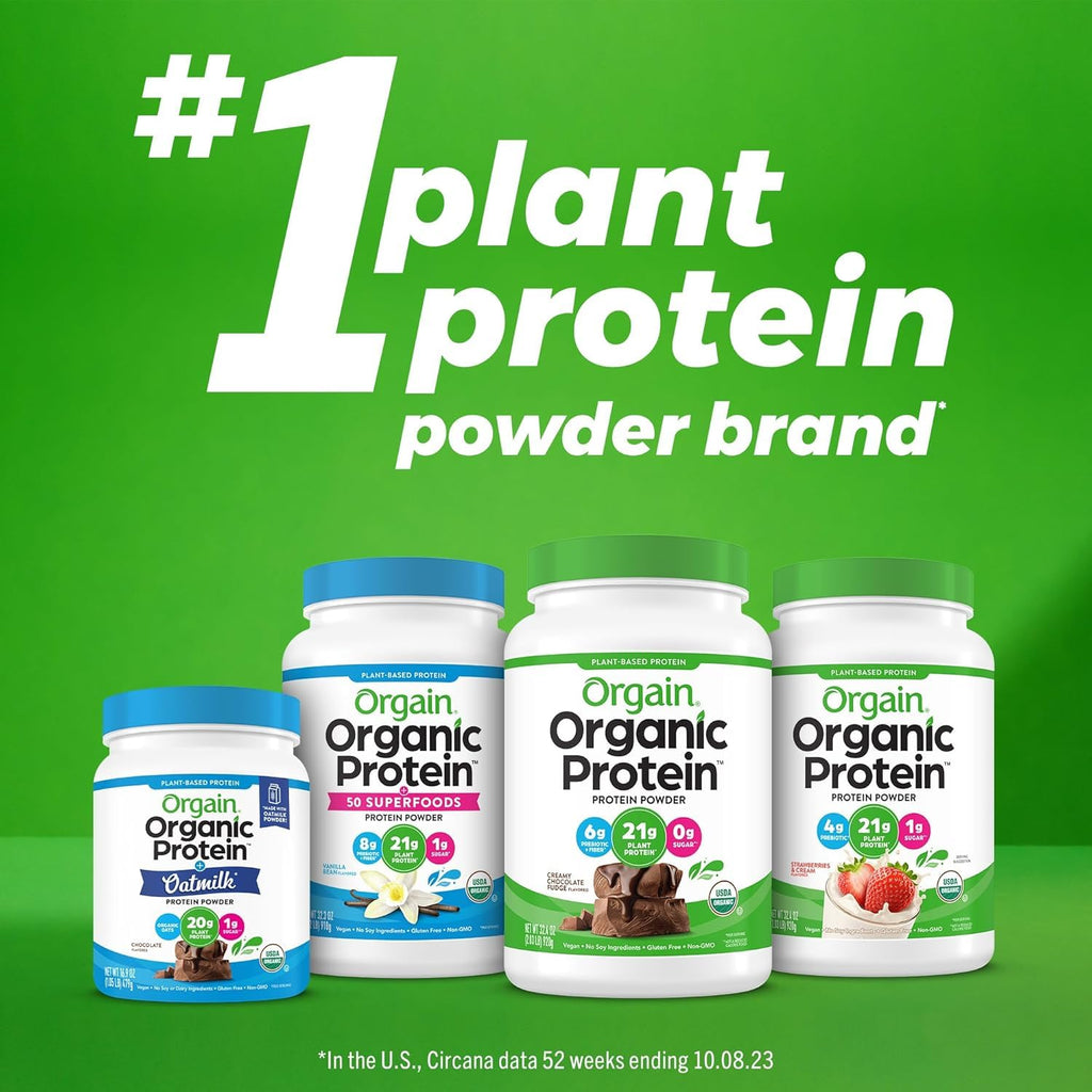 Organic Vegan Protein Powder Travel Packs Vanilla Bean and Chocolate Fudge 10 Packets Each G386239