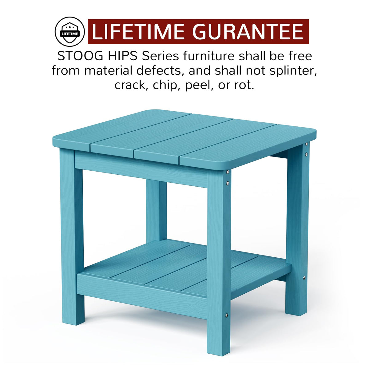 Turquoise Rectangular Outdoor Side Table Q407