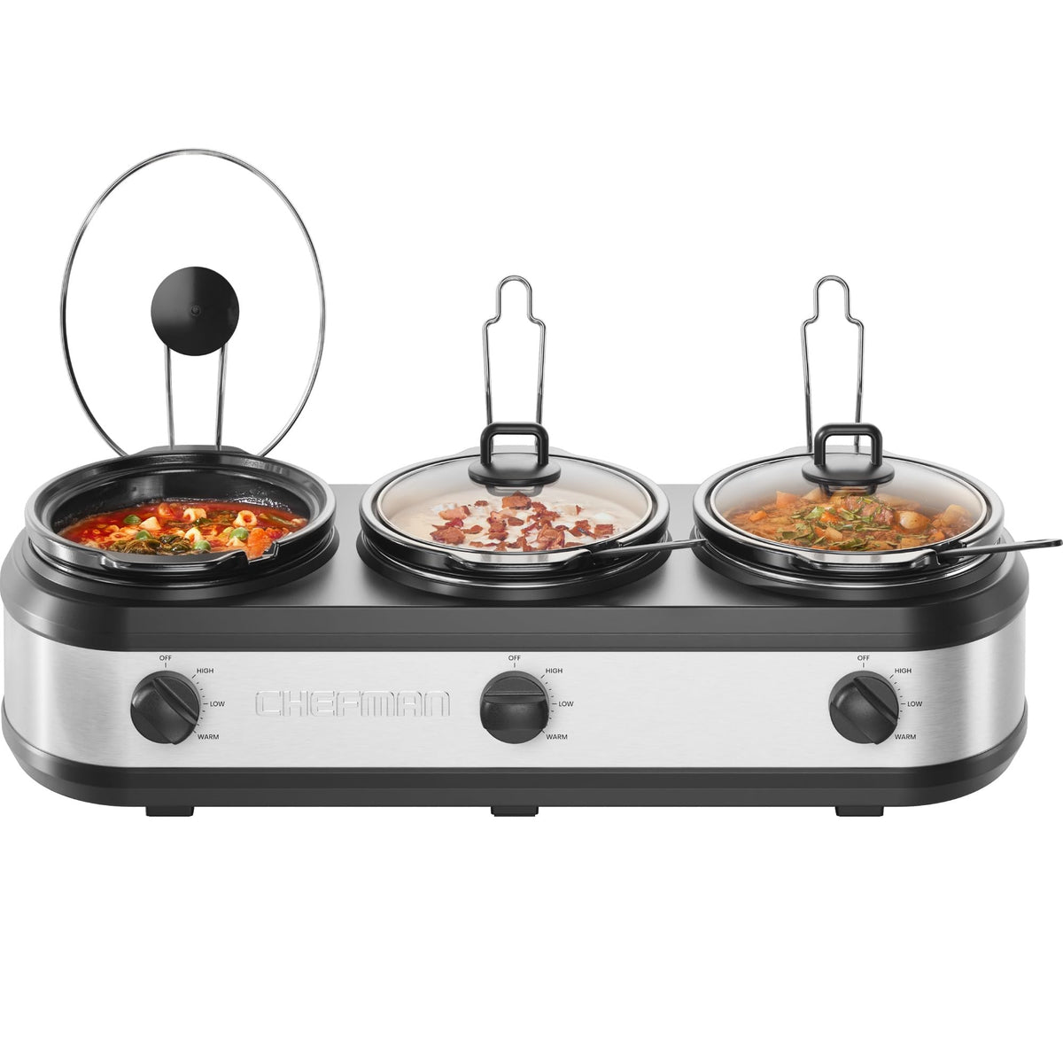 Triple Slow Cooker with 2.5 Qt Ceramic Crocks S83378