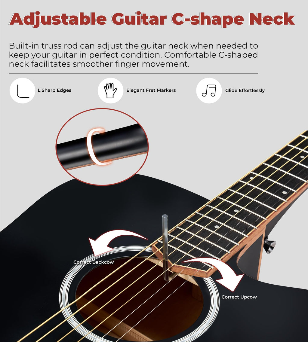 3/4 Electric Acoustic Guitar Kit with 4-Band EQ G15257