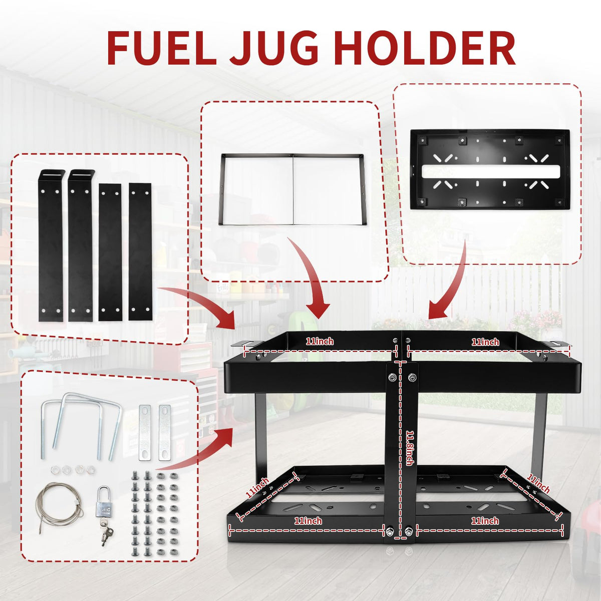 Black Fuel Jug Holder E81313