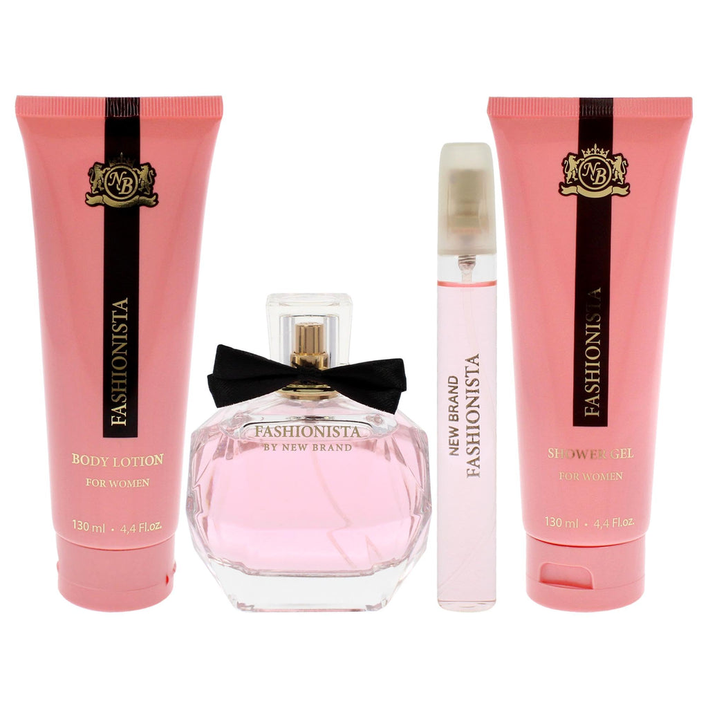 4 Pc Gift Set 3.4oz EDP Spray 0.5oz EDP Spray 4.4oz Shower Gel 4.4oz Body Lotion F907924