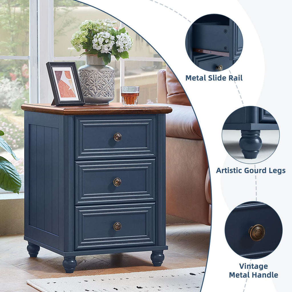 18" Night Stand with 3 Drawers Q8604