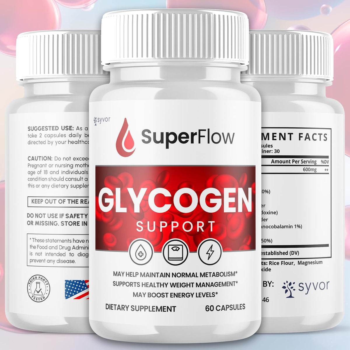 Glycogen Support Supplement Formula 300 Capsules T6858