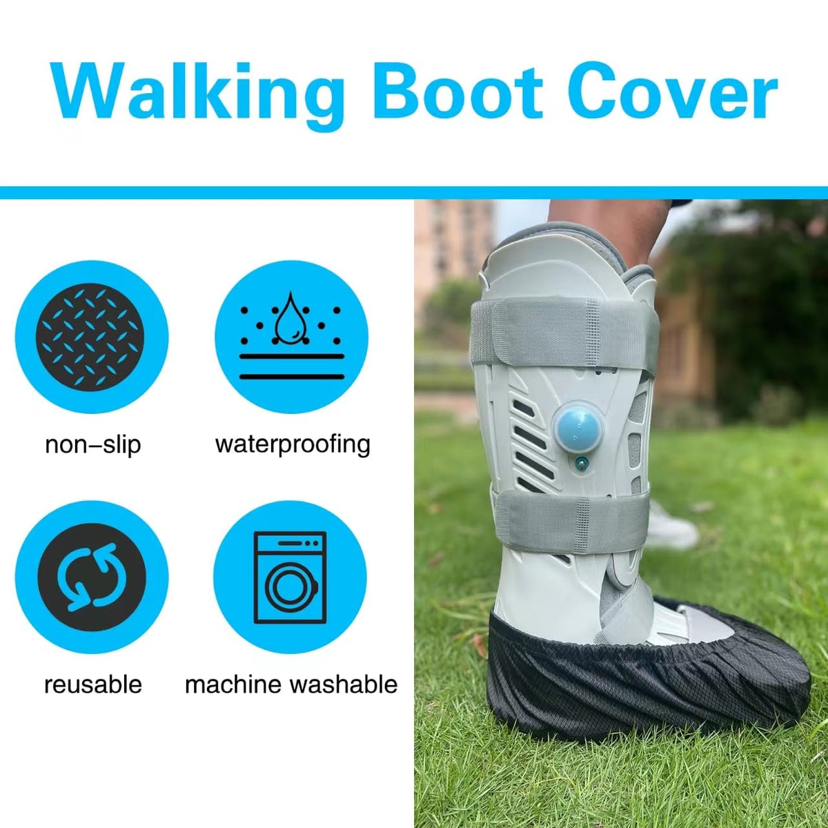 Medium Waterproof Anti-slip Washable Walking Boot Covers C8146