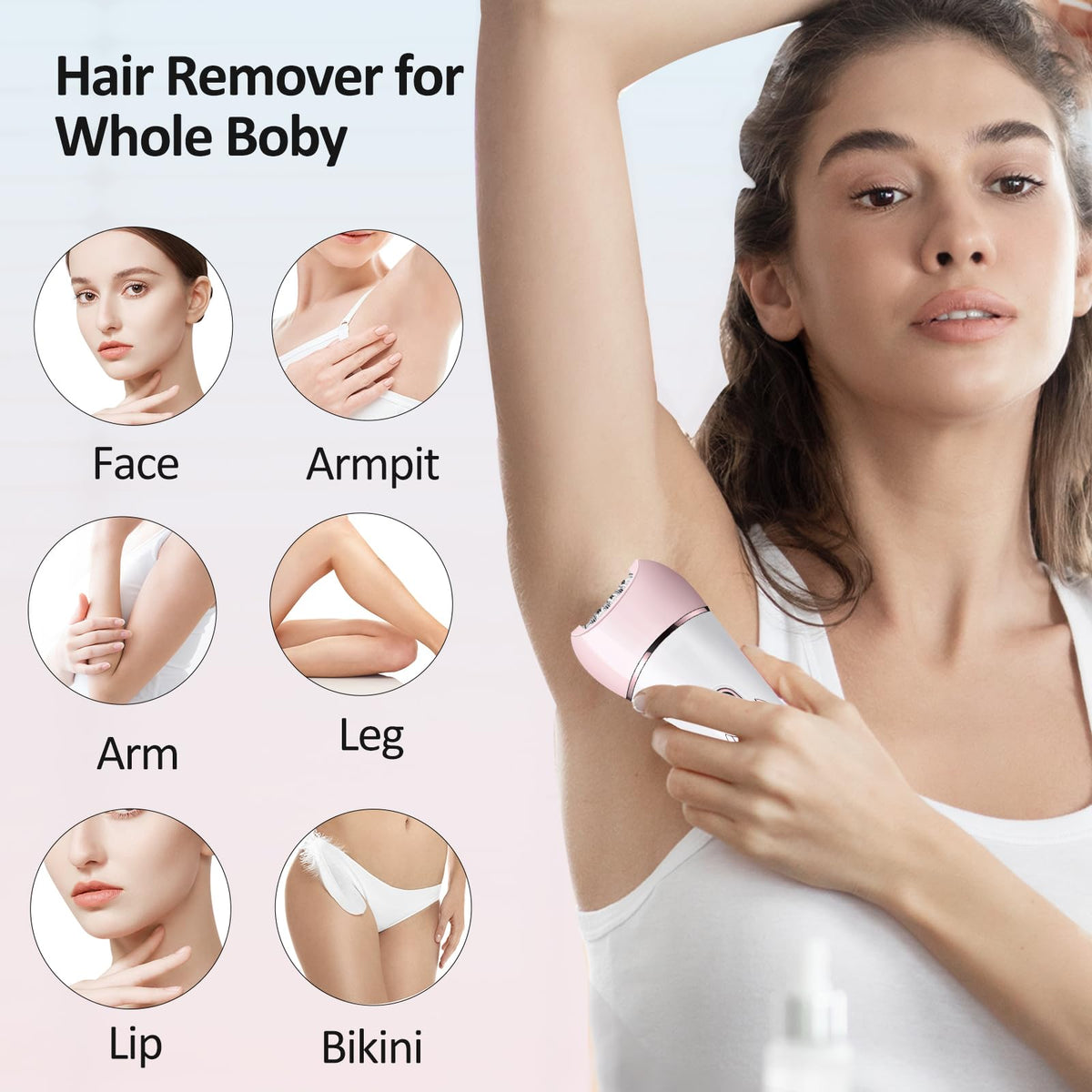 6 in 1 IPX7 Waterproof Rechargeable Epilator L496919