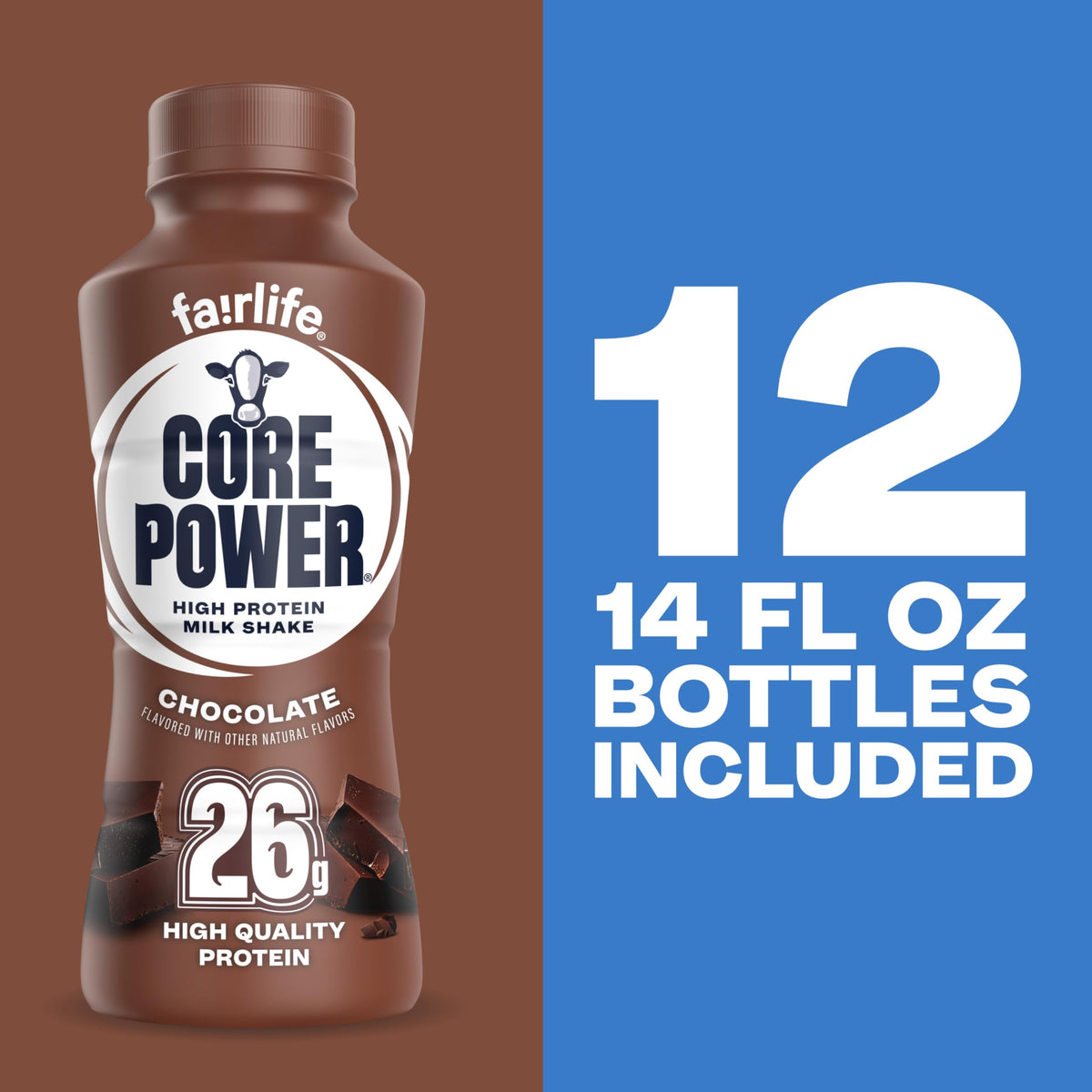 26g Protein Chocolate Milk Shakes 14 Fl Oz (Pack of 12) G303