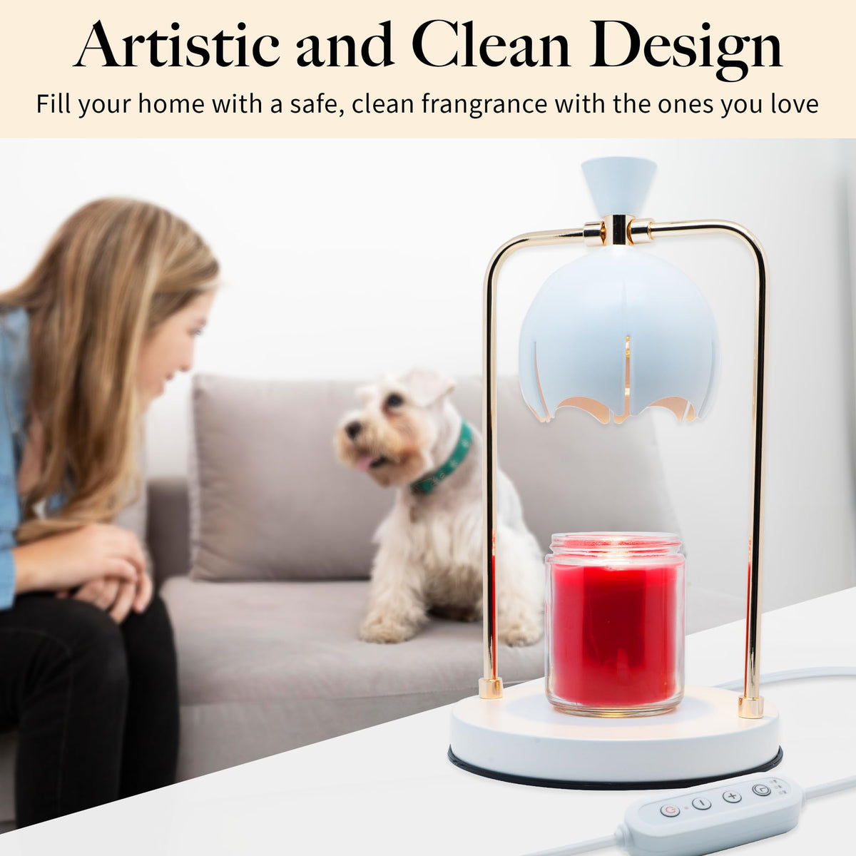 Electric Candle Warmer Lamp with Timer & Dimmer Q372804