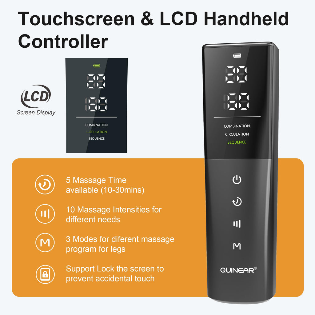Cordless Rechargeable Leg Air Compression Massager F14662