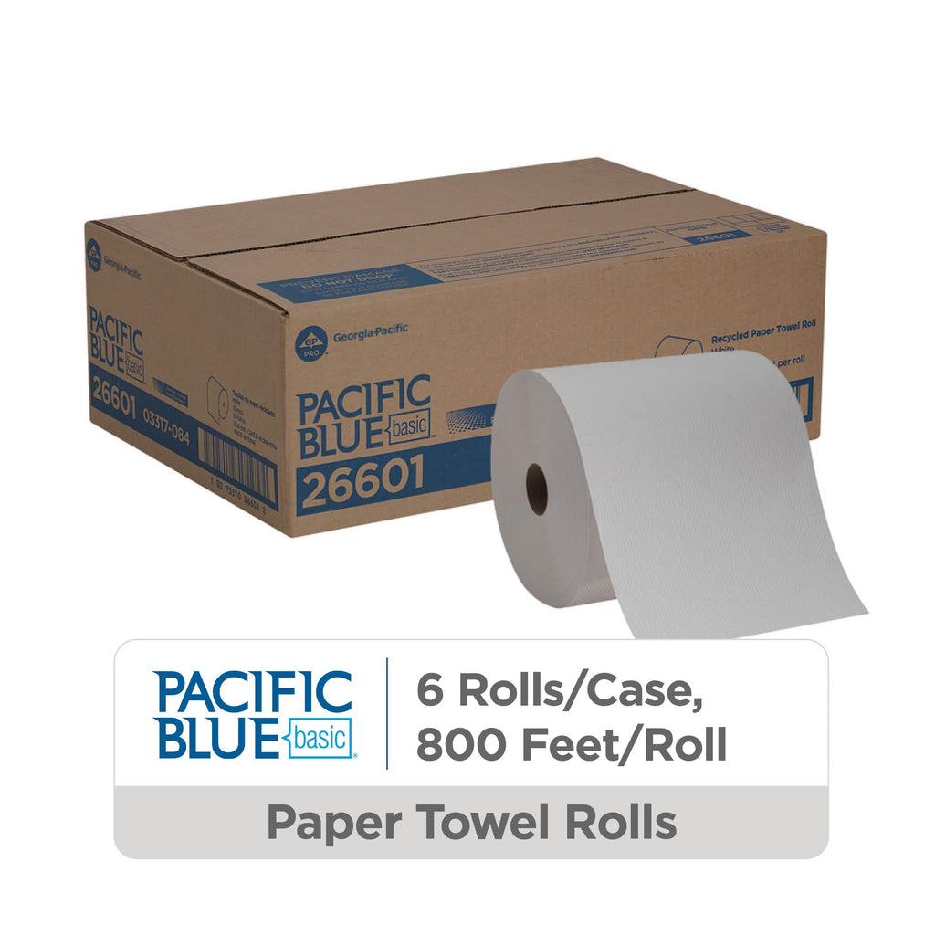 White Recycled Paper Towel Rolls O37431