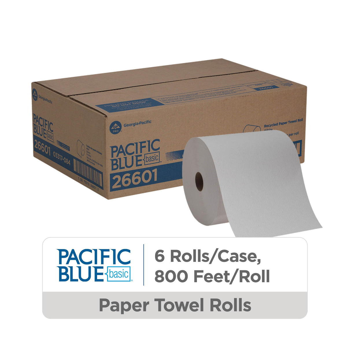 White Recycled Paper Towel Rolls O37431