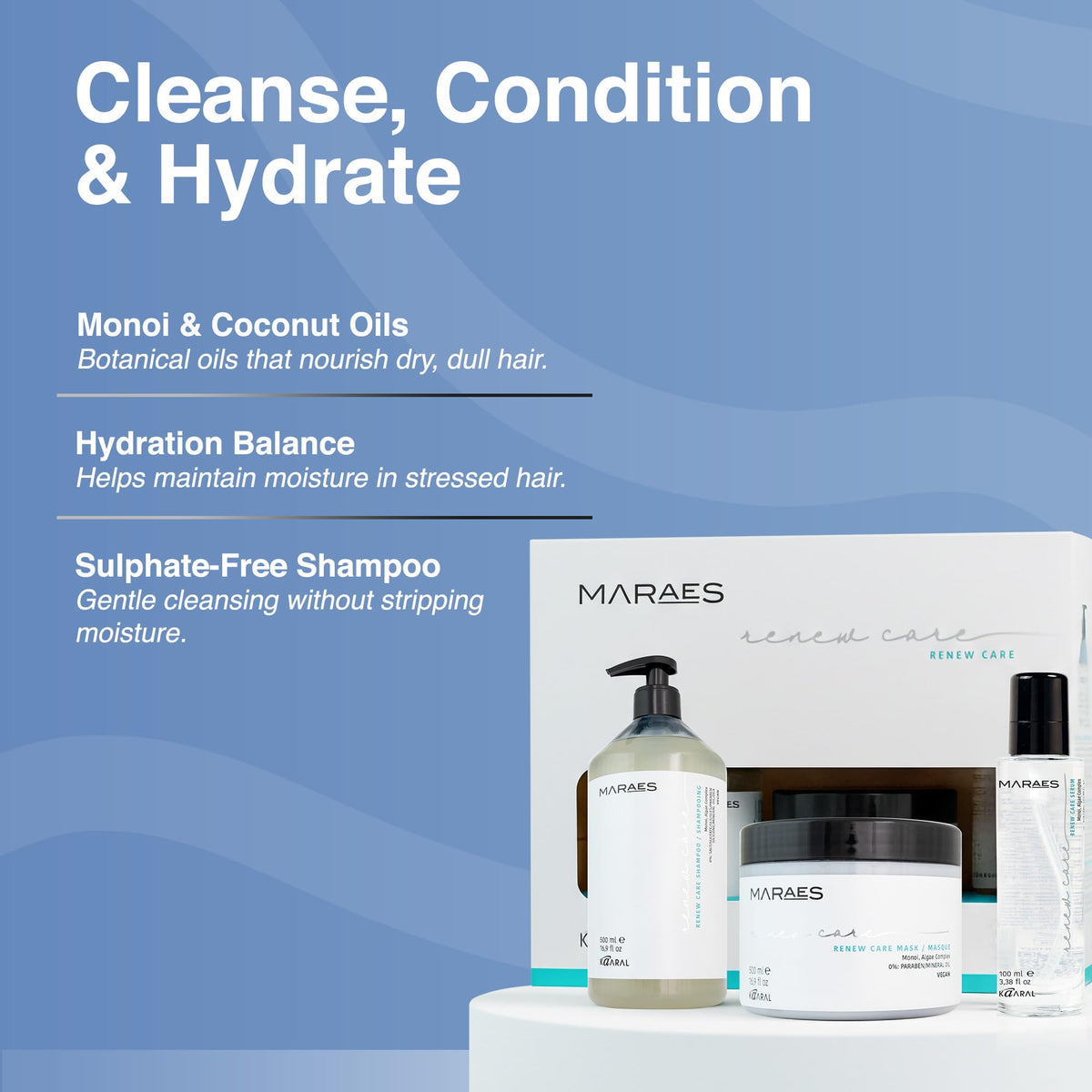 Vegan Shampoo, Mask & Serum 3-Piece Set D83556